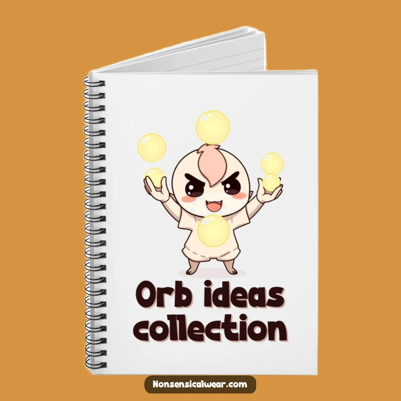 Funny Juggling Orbs Notebook - Mischievous Character's Journal - Creative Gift