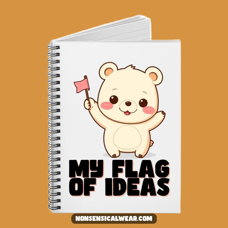 Funny Kawaii Bear Notebook: Jot Down Ideas with a Cheerful Wave and Happy Spirit