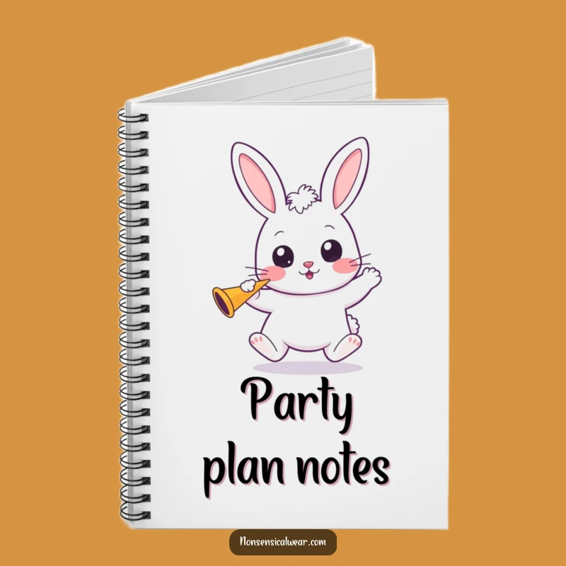 Funny Kawaii Bunny Notebook: Jot Down Ideas with Party Spirit and Wide Eyes