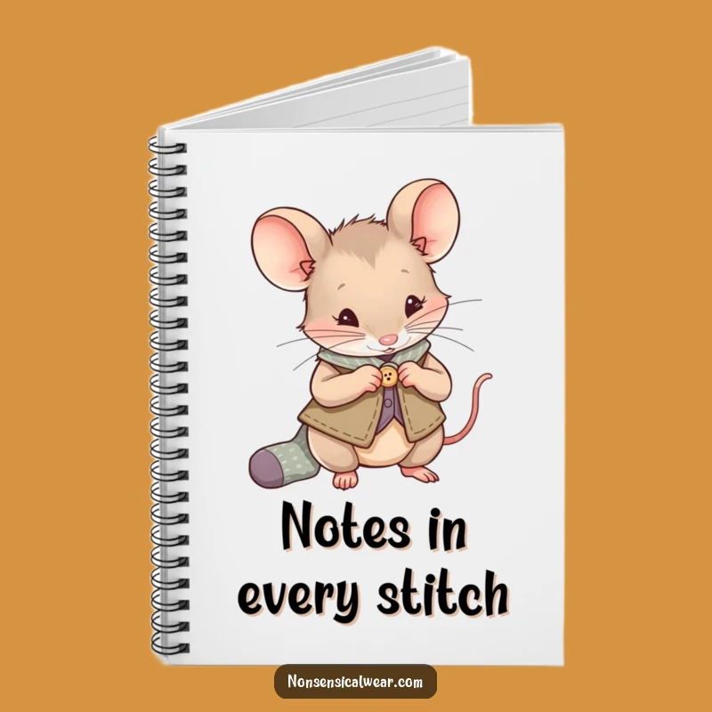 Funny Mouse Sewing Notebook: Tiny Tailor Journal, Perfect Funny Gift
