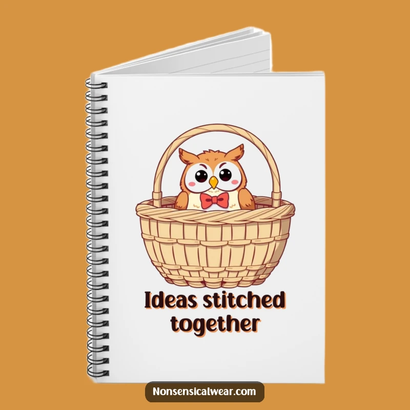 Funny Owl Sewing Notebook: Dapper Bow Tie Owl Journal, Great Funny Gift