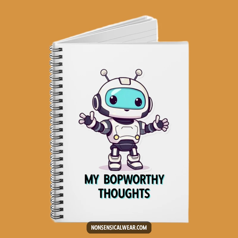 Funny Robot Bop Notebook A Hilarious Journal Gift Idea