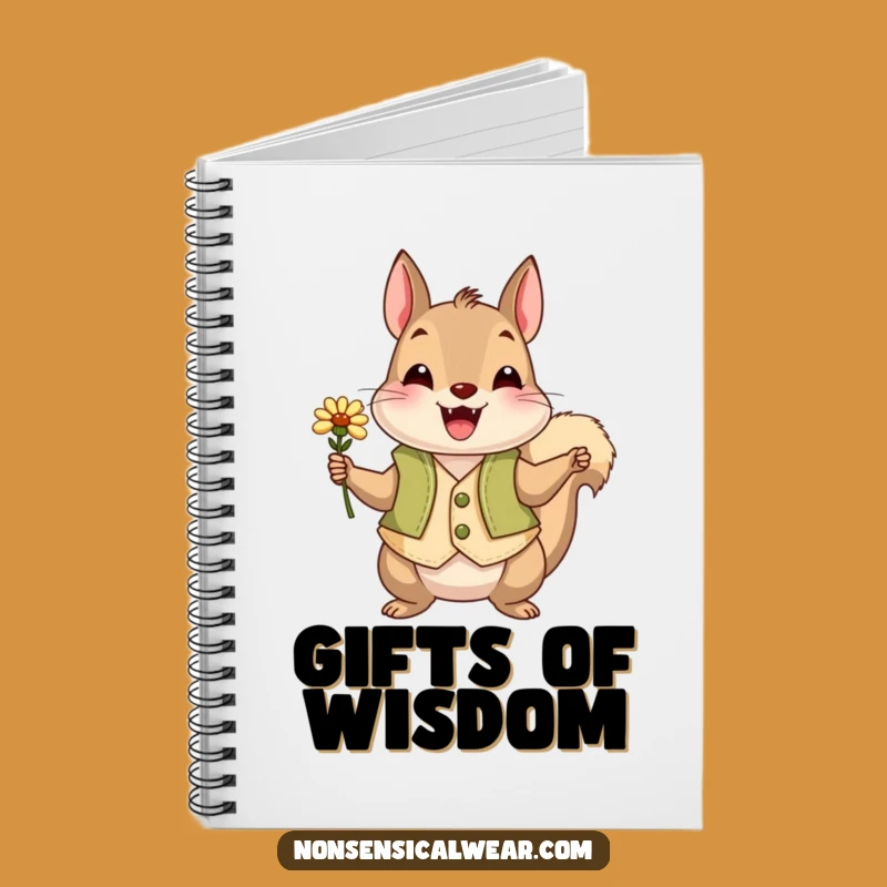 Funny Squirrel Vest Notebook: Jot Down Ideas with Woodland Charm