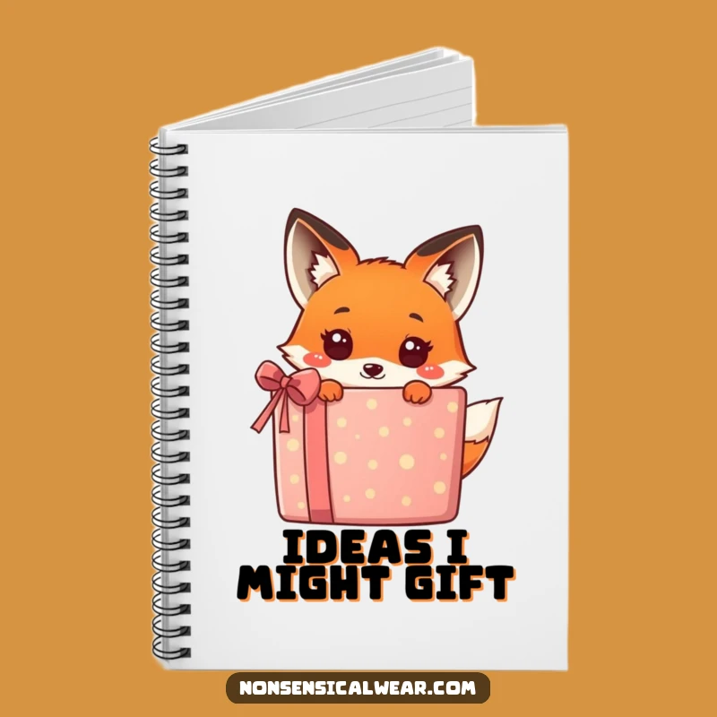 Funny Kawaii Fox Gift Notebook - Jot Down Ideas with Surprise!