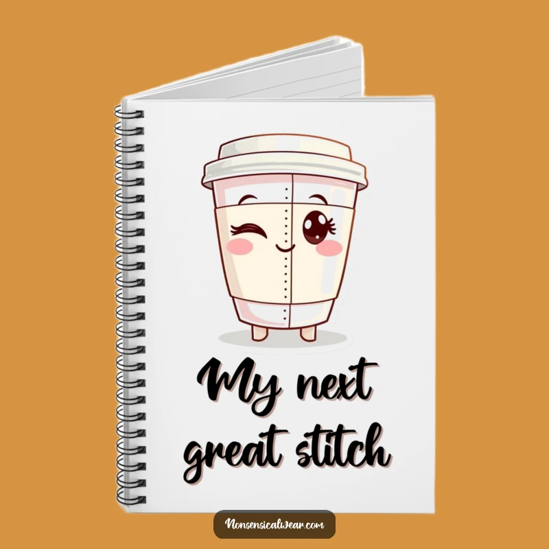 Funny Coffee Seamstress Notebook: Plan Your Projects with a Winking Cup, Humorous Gift