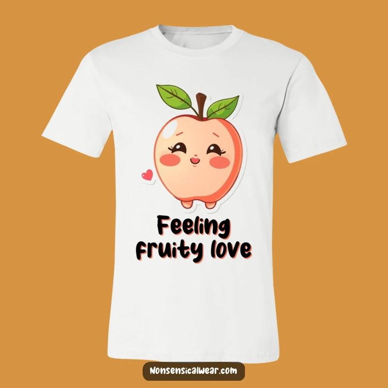 Funny Apple Kiss T-Shirt: Blushing Character Tee, Hilarious Funny Gift