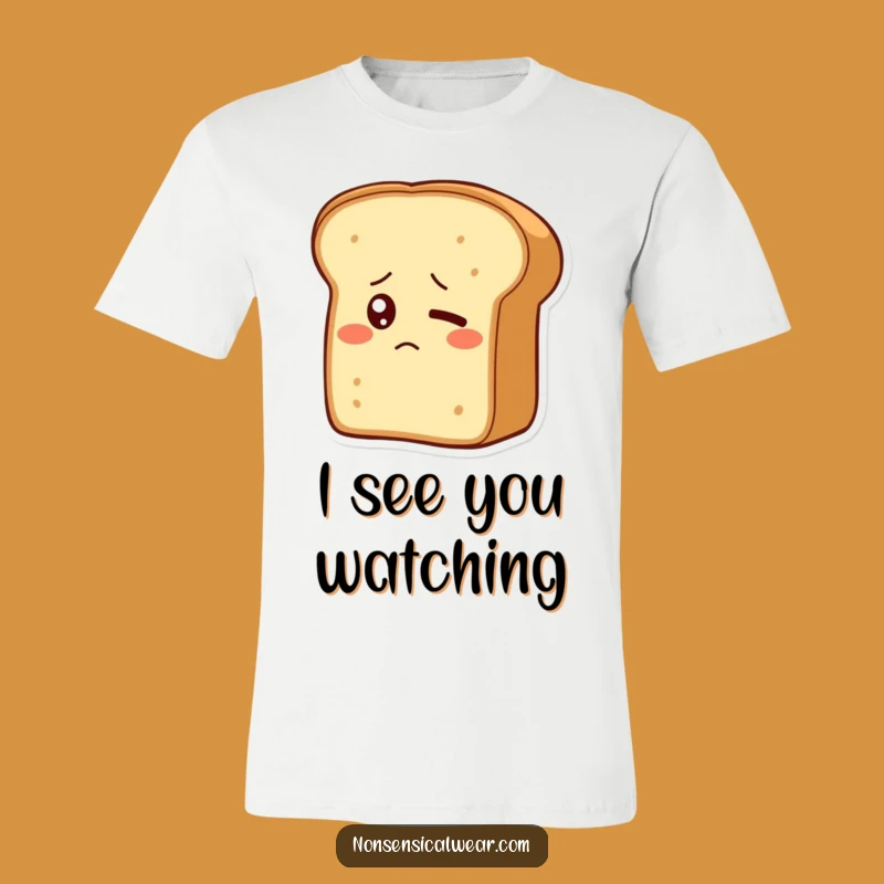 Funny Bewildered Bread Loaf T-Shirt - Comical Apparel for Foodie Fun
