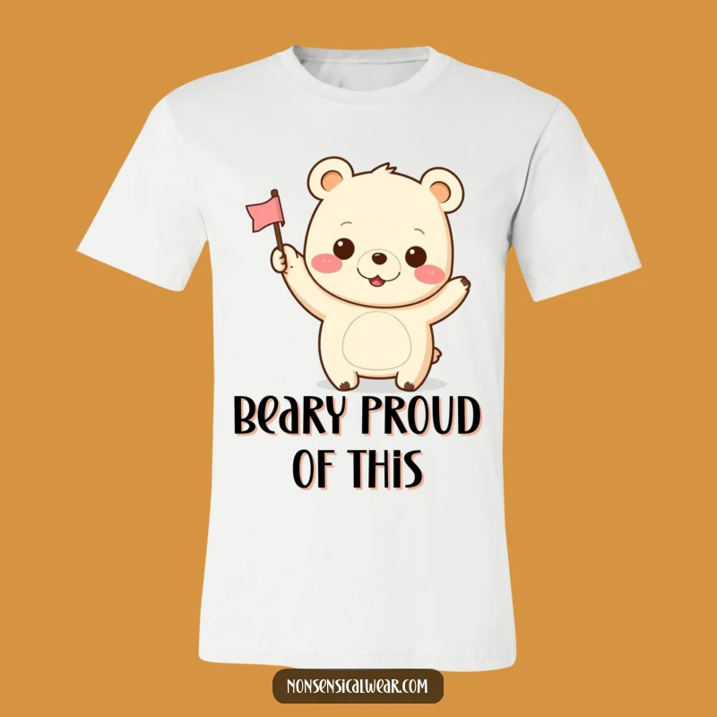 Funny Kawaii Bear T-Shirt: Wave Hello to Humor and Joyful Style