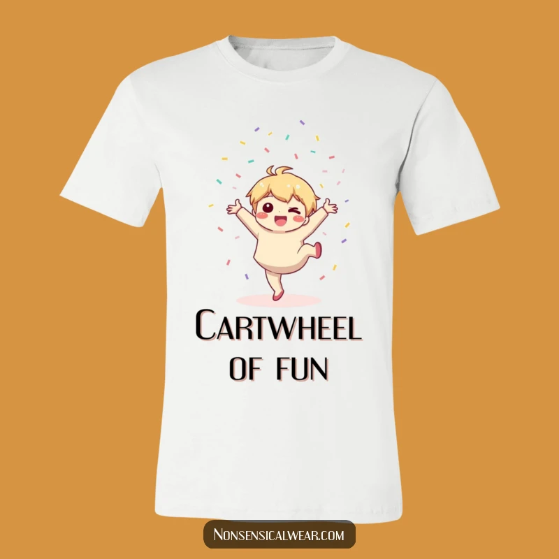Funny Kawaii Cartwheel Tee: Celebrate Life with Joyful Style!