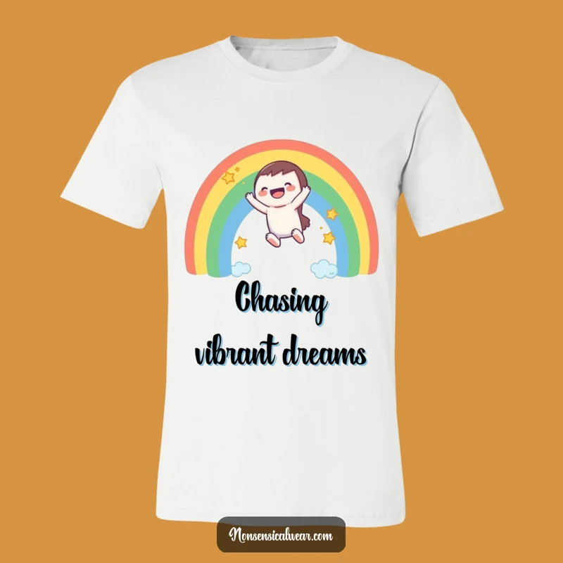 Funny Rainbow Slider Tee: Express Your Joy with this Hilarious Character Shirt!