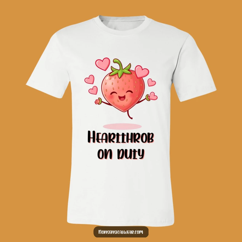 Funny Strawberry Juggling Hearts T-Shirt: Wear Your Heart on Your Sleeve!