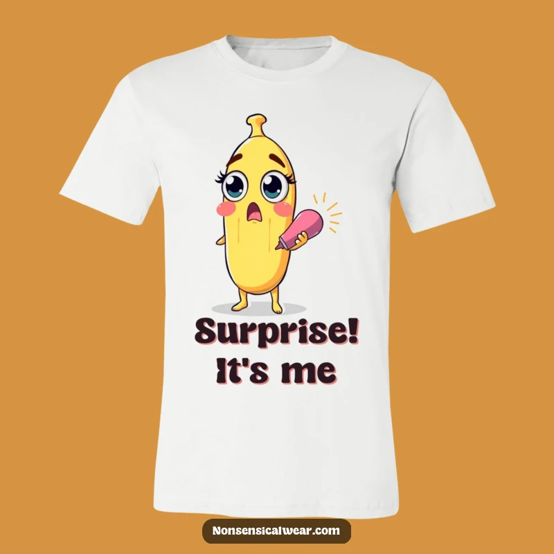 Funny Surprised Banana Party Popper T-Shirt - Pop of Fun Gift