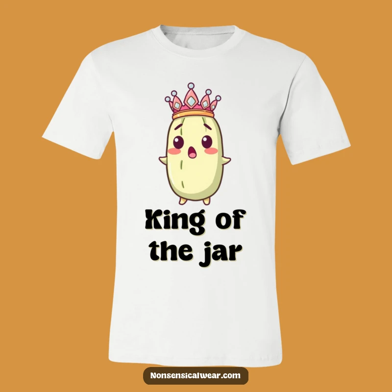 Funny Surprised Pickle King T-Shirt: Wear Your Dill-ightful Reign
