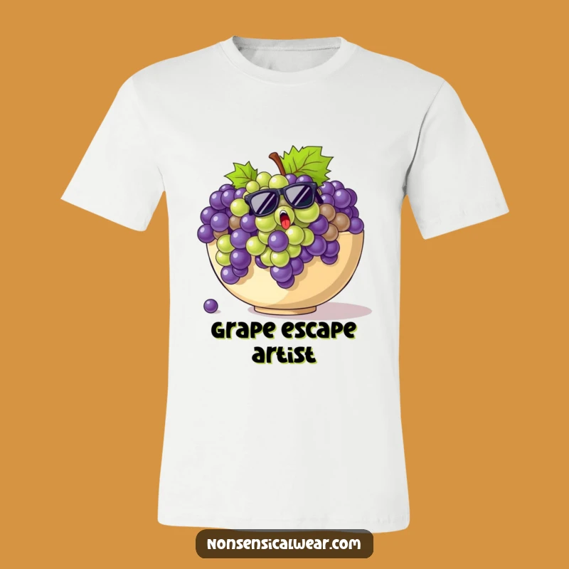 Funny Grapes Sunglasses Escape T-Shirt - Comedic Fruit Apparel Gift