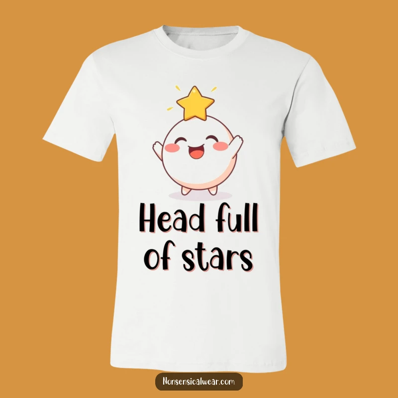 Funny Star Bouncing Round Character T-Shirt - Celestial Vibes Gift