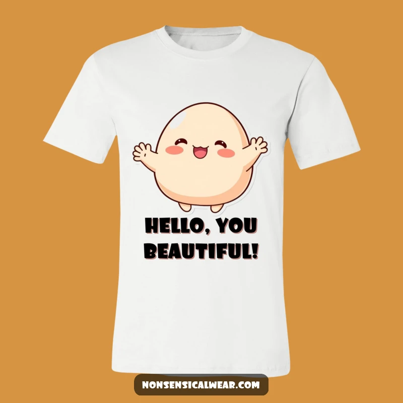 Funny Waving Blob Character T-Shirt - Wearable Welcome and Fun