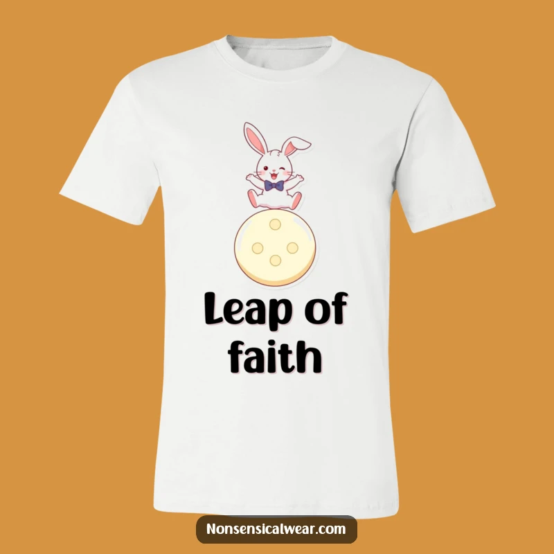 Funny Rabbit Button Leaper T-Shirt: Hop into Fun, Perfect Gift