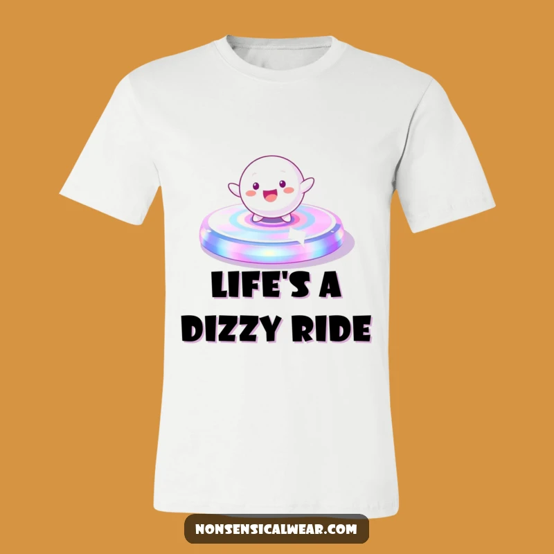 Funny Spinning Sphere Character T-Shirt - Wearable Energy and Fun
