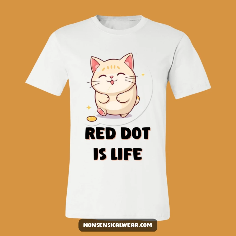 Funny Cat Laser Chase T-Shirt: Hilarious Pet Humor Tee Gift