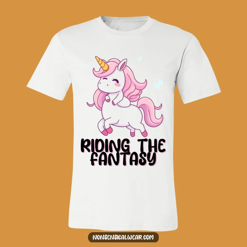 Funny Bubble Unicorn T-Shirt - Giggling Character's Whimsical Ride - Hilarious Gift Idea