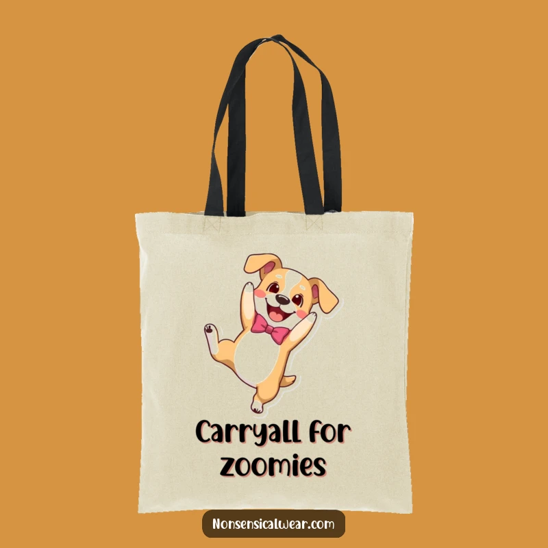 Funny Dog Somersault Tote Bag - Carry Your Pup's Playfulness Anywhere