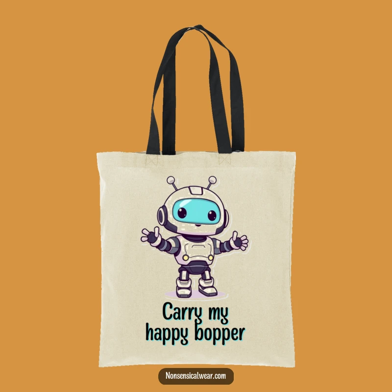 Funny Robot Bop Tote Bag A Whimsical Carry-All Gift