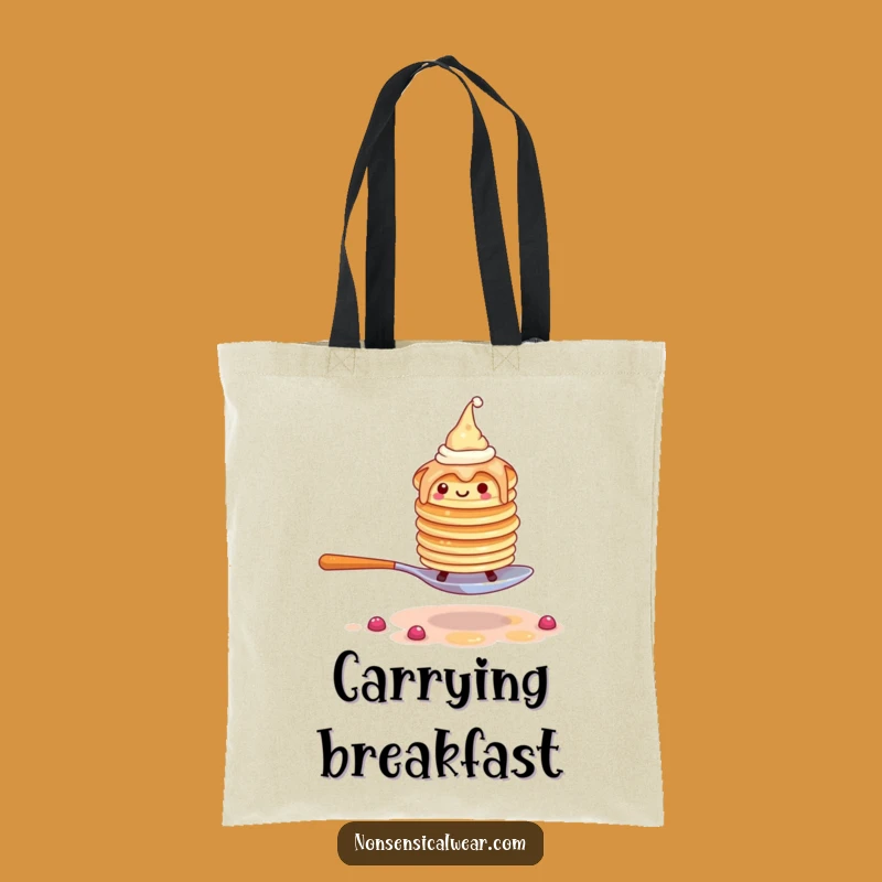 Funny Pancake Stack Tote Bag - Whimsical Breakfast Carryall Gift