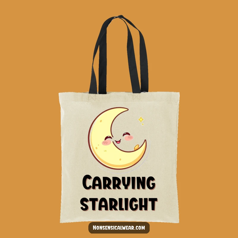 Funny Winking Moon Tote Bag: Carry Your Secrets with This Hilarious Accessory