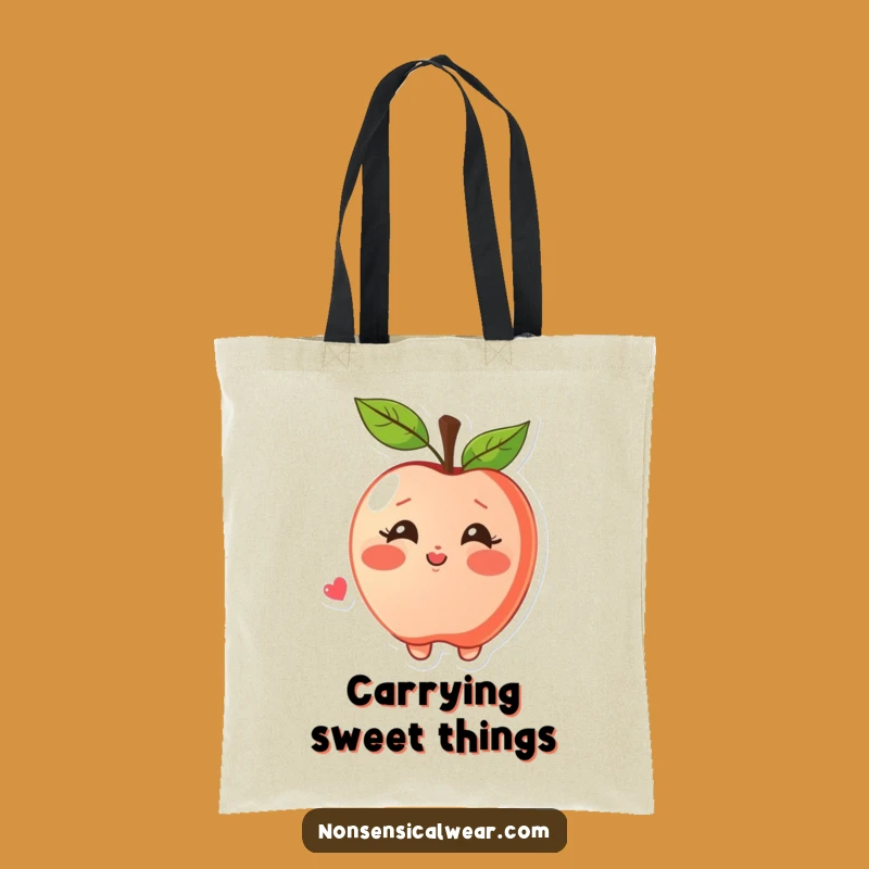 Funny Apple Kiss Tote Bag: Sweet Style, Practical Funny Gift for Friends