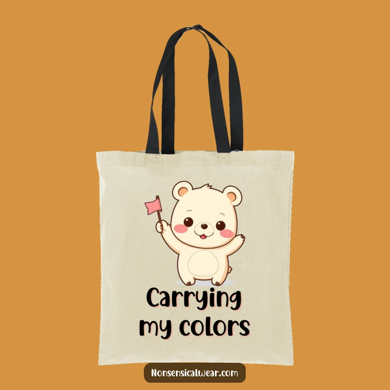 Funny Kawaii Bear Tote Bag: Carry Your Goods with Cheerful, Playful Style