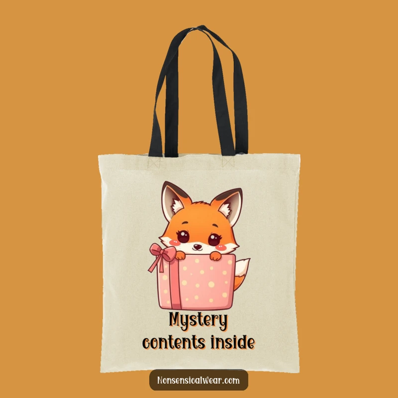 Funny Kawaii Fox Gift Tote - Adorable Surprise Carry-All Bag!