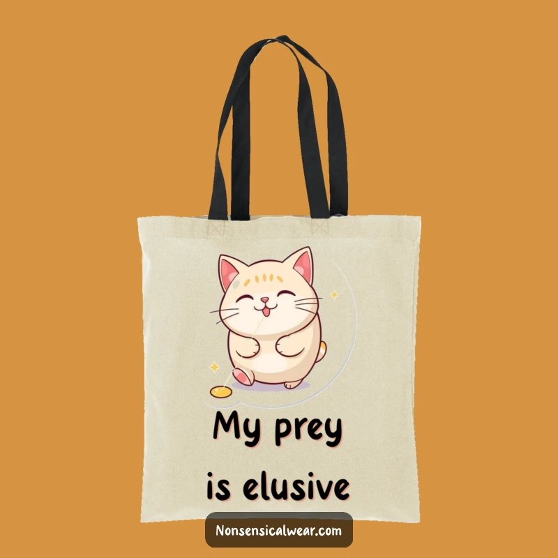 Funny Cat Laser Chase Tote Bag: Carry Your Laughs in Style